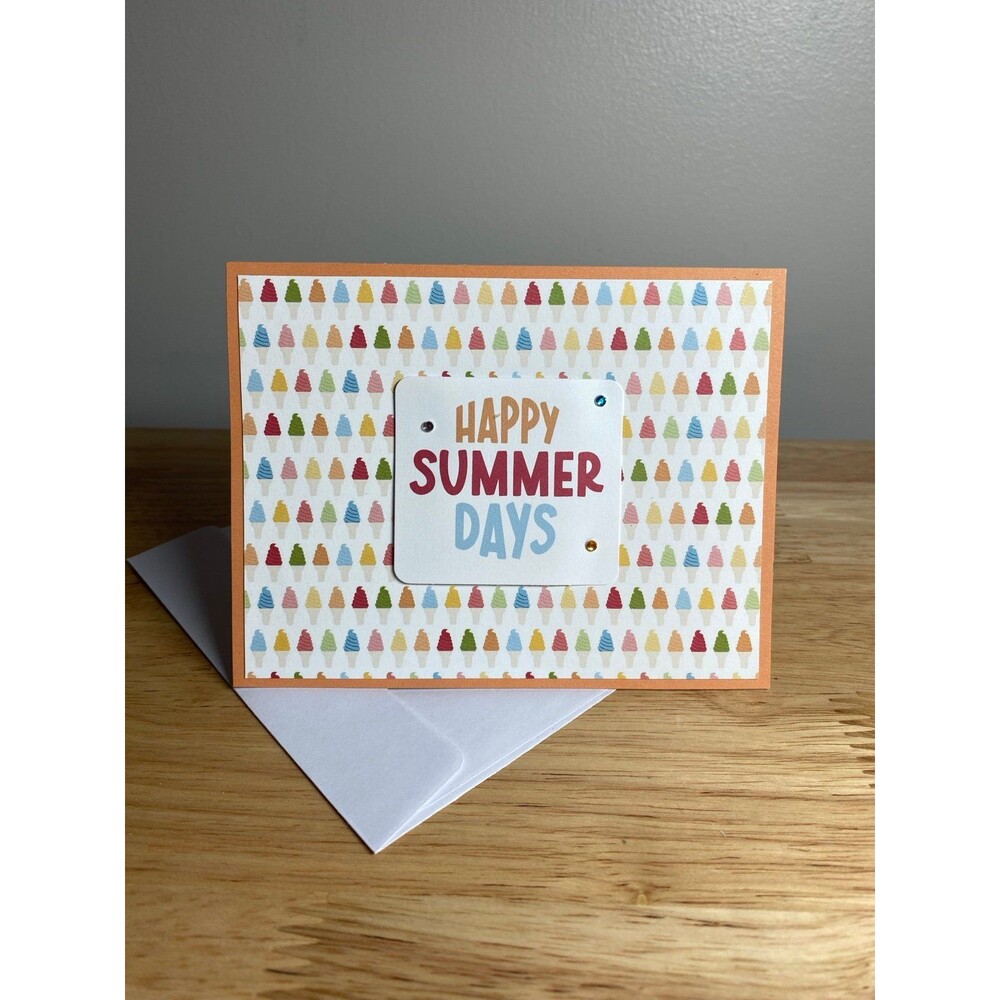 Handmade Summer Blank Greeting Card A2 & Envelope